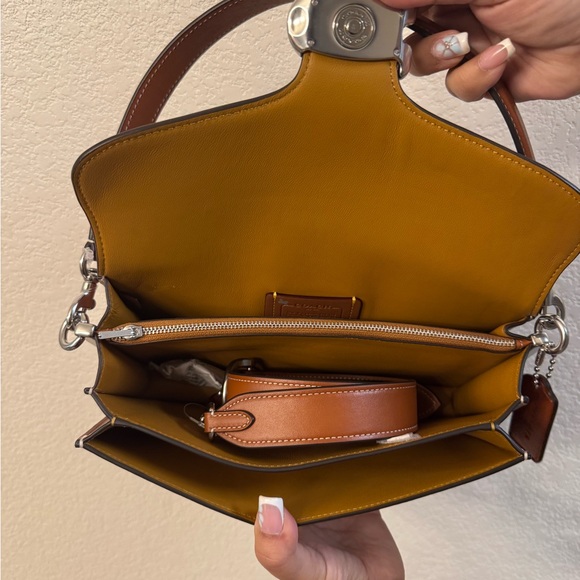 Coach Burnished Amber Brown Tabby 26 Shoulder Bag with Silver Accents - Picture 4 of 4